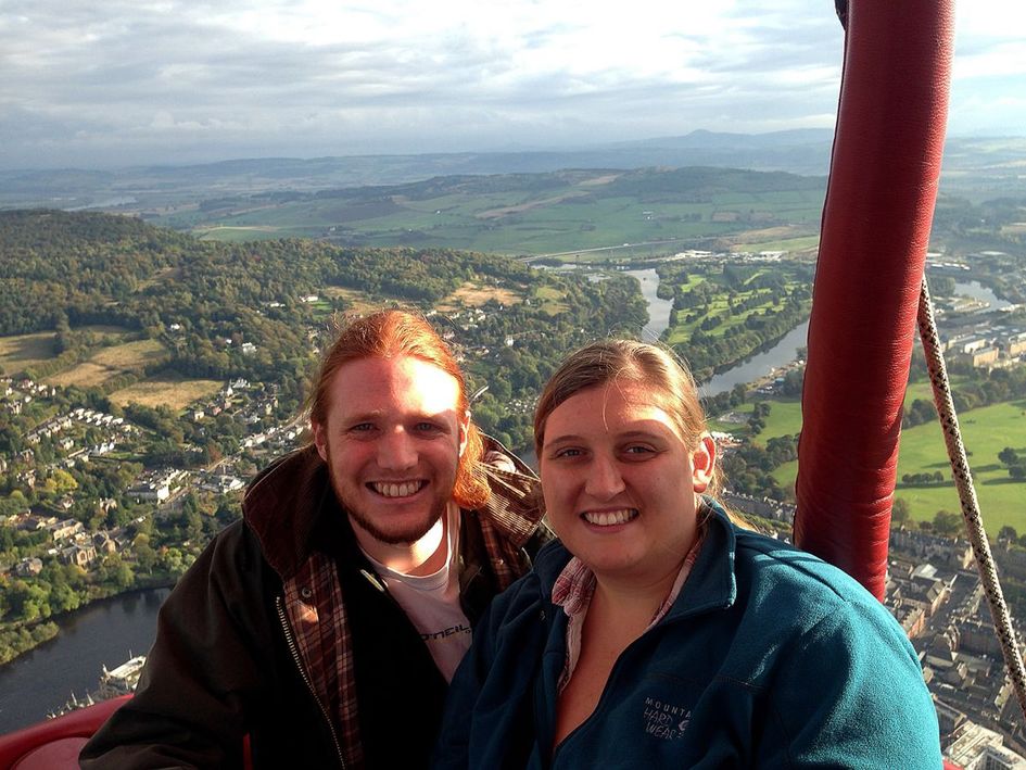 Laura and I on our hot air balloon flight.